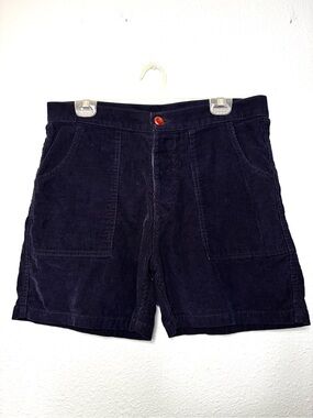 Birdwell Beach Britches Classic Unisex Corduroy Shorts Navy 32